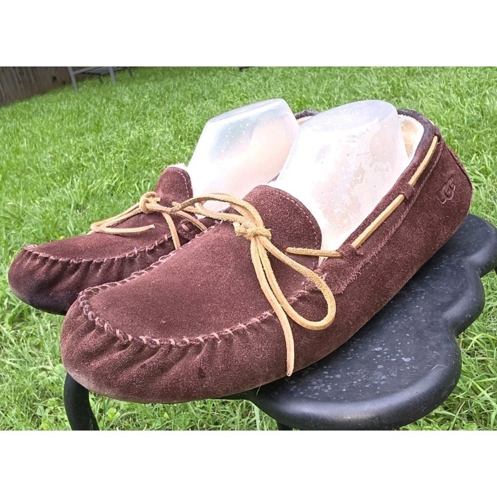 UGG Australia Mens 11 Shearling Slippers M-OLSEN Cordovan